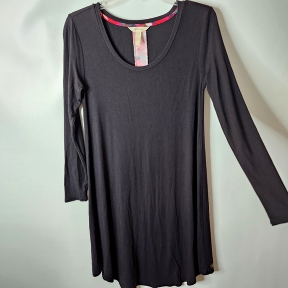 Matilda Jane Shirt Dress Paint it Black Stretchy Long Sleeve Women's Size Small - Picture 1 of 11